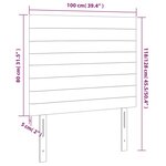 vidaXL Têtes de lit 2 Pièces Gris clair 100x5x78/88 cm Tissu