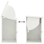 vidaXL Boîte de dépôt de colis Blanc 44 x 35 x 59 cm Acier