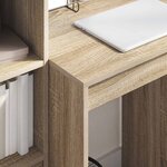 vidaXL Bureau avec tiroir avec étagère 2 Pièces Chêne Sonoma