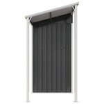 vidaXL Abri de jardin avec toit prolongé anthracite 277x107x181 cm