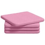 vidaXL Coussins de siège 4 Pièces Rose 40 x 40 x 3 cm tissu