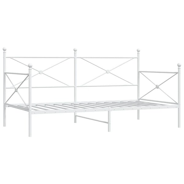vidaXL Lit de repos sans matelas blanc 107x203 cm acier