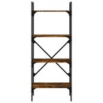 vidaXL Bibliothèque à 4 niveaux chêne fumé 56x31 5x138 5 cm