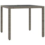 vidaXL Ensemble à manger de jardin 5 Pièces coussins gris résine tressée