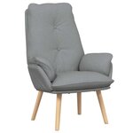 vidaXL fauteuil Gris clair 69 x 74 x 93 cm Tissu et Contreplaqué