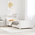 vidaXL Cadre de lit sans matelas blanc 90x200 cm bois de pin massif