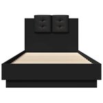 vidaXL Cadre de lit sans matelas noir 90x200 cm
