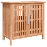vidaXL Ensemble de meubles de salle de bain 3 Pièces Bois massif de noyer
