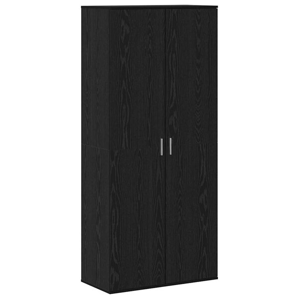 vidaXL Haut de Mobilier Chêne noir 80 x 39 x 178 cm Bois d'ingénierie
