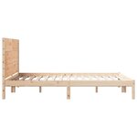vidaXL Cadre de lit extra long sans matelas 160x220 cm bois massif