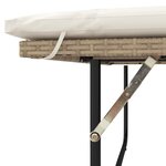 vidaXL Canapé de jardin 2 places coussins beige résine tressée&acacia