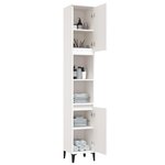 vidaXL Armoire de salle de bain blanc 30x30x190 cm bois d'ingénierie