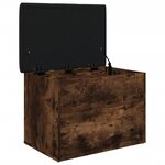 vidaXL Banc de rangement chêne fumé 62x42x45 cm bois d'ingénierie