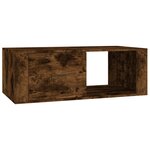 vidaXL Table basse Chêne fumé 100x50 5x35 cm Bois d'ingénierie