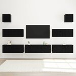 vidaXL Set de meubles TV 7 Pièces Chêne noir 100 x 30 x 30 cm