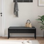 vidaXL Banc d'entrée avec coussin Chêne noir 103 x 38 x 40 cm