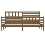 vidaXL Cadre de lit sans matelas marron miel bois massif 200x200 cm