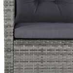 vidaXL Salon de jardin 6 Pièces avec coussins résine tressée gris