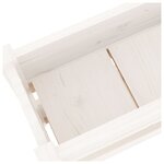 vidaXL Jardinière Blanc 112x25x66 cm Bois massif de pin