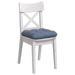 vidaXL Coussins de siège 4 Pièces Bleu 40 x 40 cm Tissu en velours côtelé