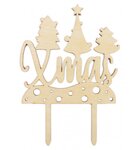 Cake topper en bois - Christmas