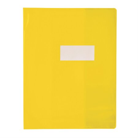 Protège-cahier PVC 150 Strong Line 17x22 cm Marque-page Translucide jaune ELBA