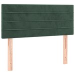 vidaXL Sommier à lattes de lit et matelas et LED Vert foncé 90x200 cm