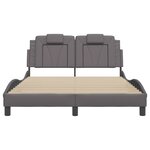 vidaXL Cadre de lit sans matelas gris 120x200 cm similicuir