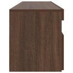 vidaXL Meuble TV avec lumières LED Chêne marron 90x35x40 cm