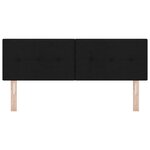 vidaXL Tête de Lit LED avec des lumières à LED Noir 144 cm tissu