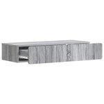 vidaXL Table d'appoint murale Sonoma gris 87 5 x 34 5 x 17 cm
