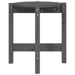 vidaXL Table basse Gris Ø 42 5x45 cm Bois massif de pin