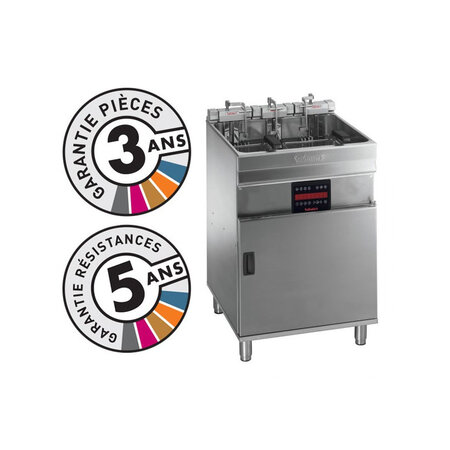 Friteuse électrique sur coffre - 25 -28 litres - valentine - evoc600 -  - acier inoxydable