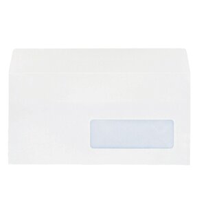 Enveloppe  budget blanche - 110 x 220 mm - avec fenêtre 35 x 100 mm - boîte de 500 - la couronne