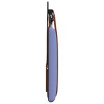 vidaXL Tête de lit suspendue Avec lumière LED Bleu denim PU antique