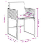 vidaXL Ensemble à manger de jardin et coussins 9 Pièces marron poly rotin