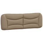 vidaXL Coussin de tête de lit cappuccino 160 cm similicuir