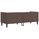 vidaXL Canapé à 3 places Chesterfield marron similicuir