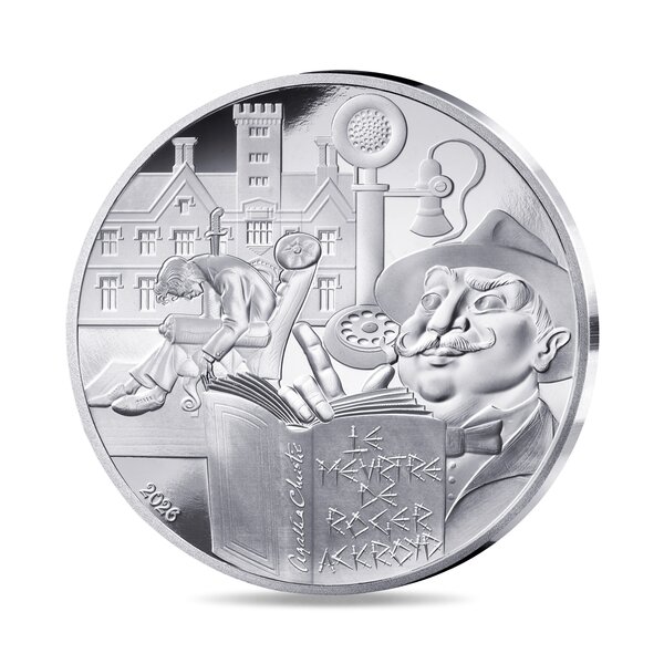 L'Art de la Plume – Le Meurtre de Roger Ackroyd  Monnaie de 10€ Argent