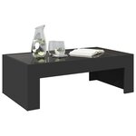 vidaXL Table basse avec LED infini noir 90x50x30 cm