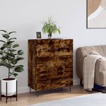 vidaXL Buffet chêne fumé 69 5x34x90 cm bois d'ingénierie