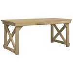 vidaXL Mobilier de salle à manger de jardin 3 Pièces Bois de pin imprégné