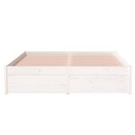vidaXL Cadre de lit Blanc Bois massif 120x200 cm