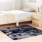 vidaXL Tapis shaggy à poils longs NAVARRA gris foncé 120x120 cm