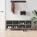 vidaXL Armoire à chaussures sonoma gris 131x35x50 cm bois d'ingénierie