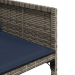 vidaXL Chaises de jardin avec coussins lot de 4 gris résine tressée
