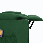 vidaXL Fauteuil de massage Vert foncé Tissu