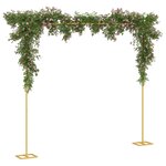 vidaXL Arche de mariage Doré 338 x 35 x 300 cm Acier
