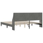 vidaXL Cadre de lit avec tête de lit Gris foncé 180 x 200 cm Velours
