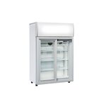 Mini armoire réfrigérée professionnelle vitrée - 85 litres - cool head - r600a - acier285630vitrée/battante x390x980mm